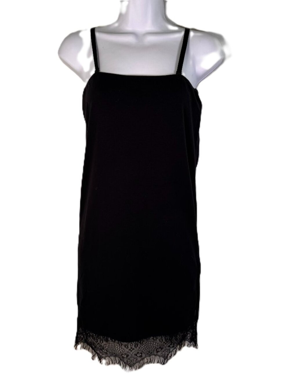 Volcom Black S/S Mini Dress w/ Lace Trim Goth Punk Emo Grunge Alternative Club S